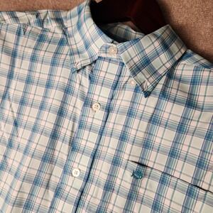 Southern Tide Mens Large Plaid Button Down Shirt Long Sleeve Performance Logo